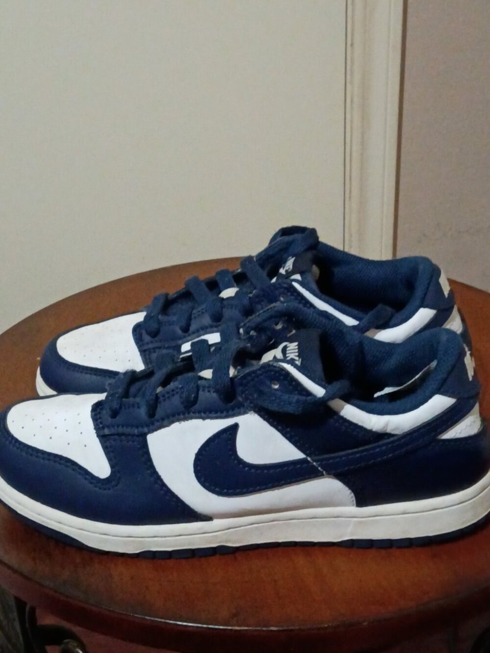 Nike Dunk Low Midnight Navy Blue White Kids Sneakers FB9108-116 Size 3Y - Picture 9 of 14